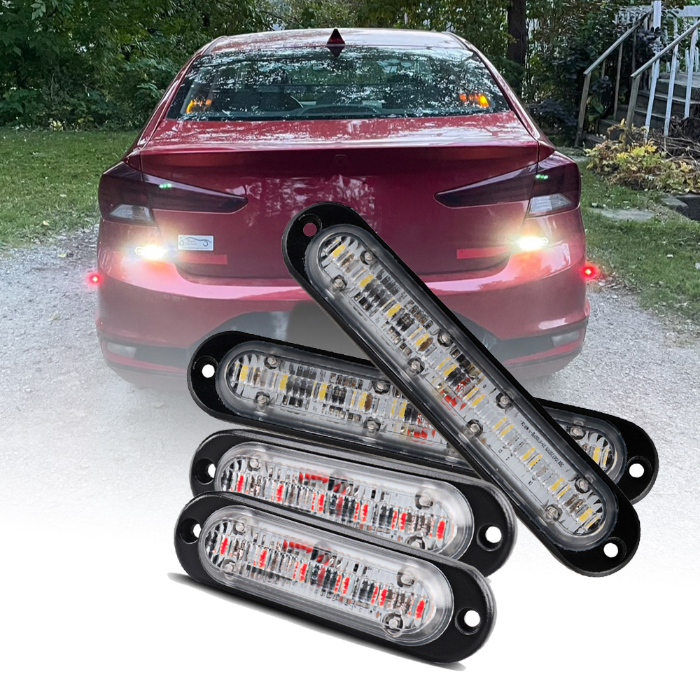 Luces de iluminación auxiliares LED para luces de freno de coche tira de iluminación ambiental automática SUV ATV camión lámpara de señal de marcha atrás ámbar blanco