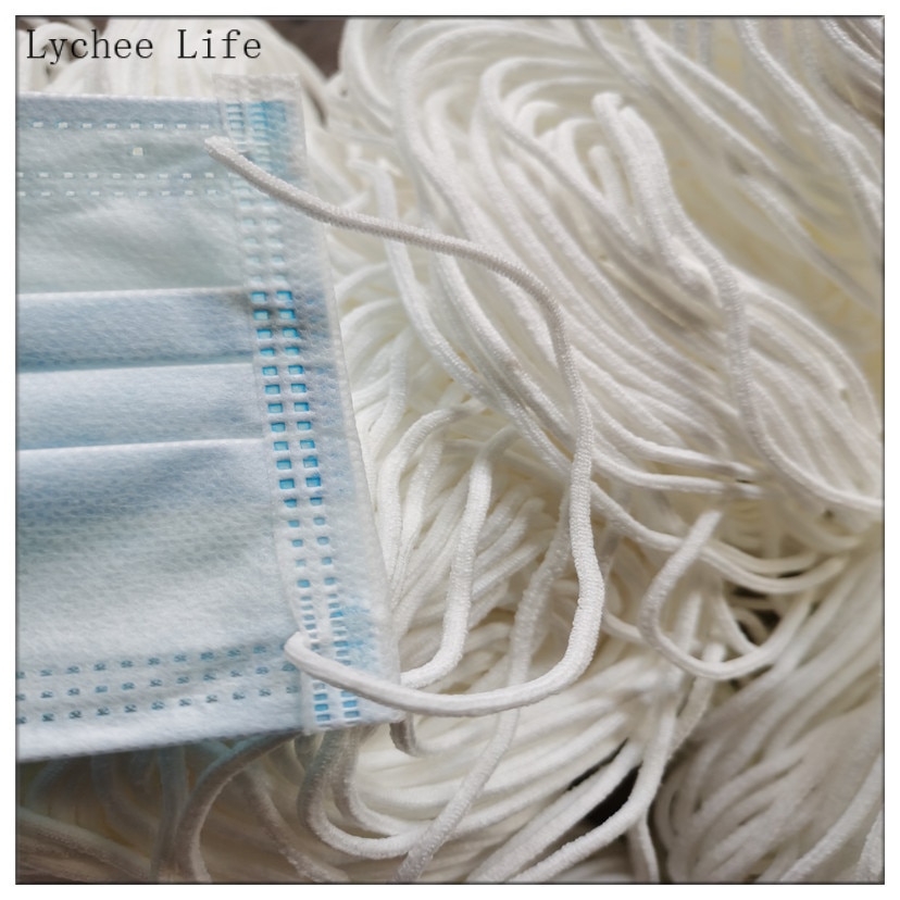 Lychee Life Round Elastic Bands Rope Rubber Hanging Rope Cords For DIY Sewing Accessories