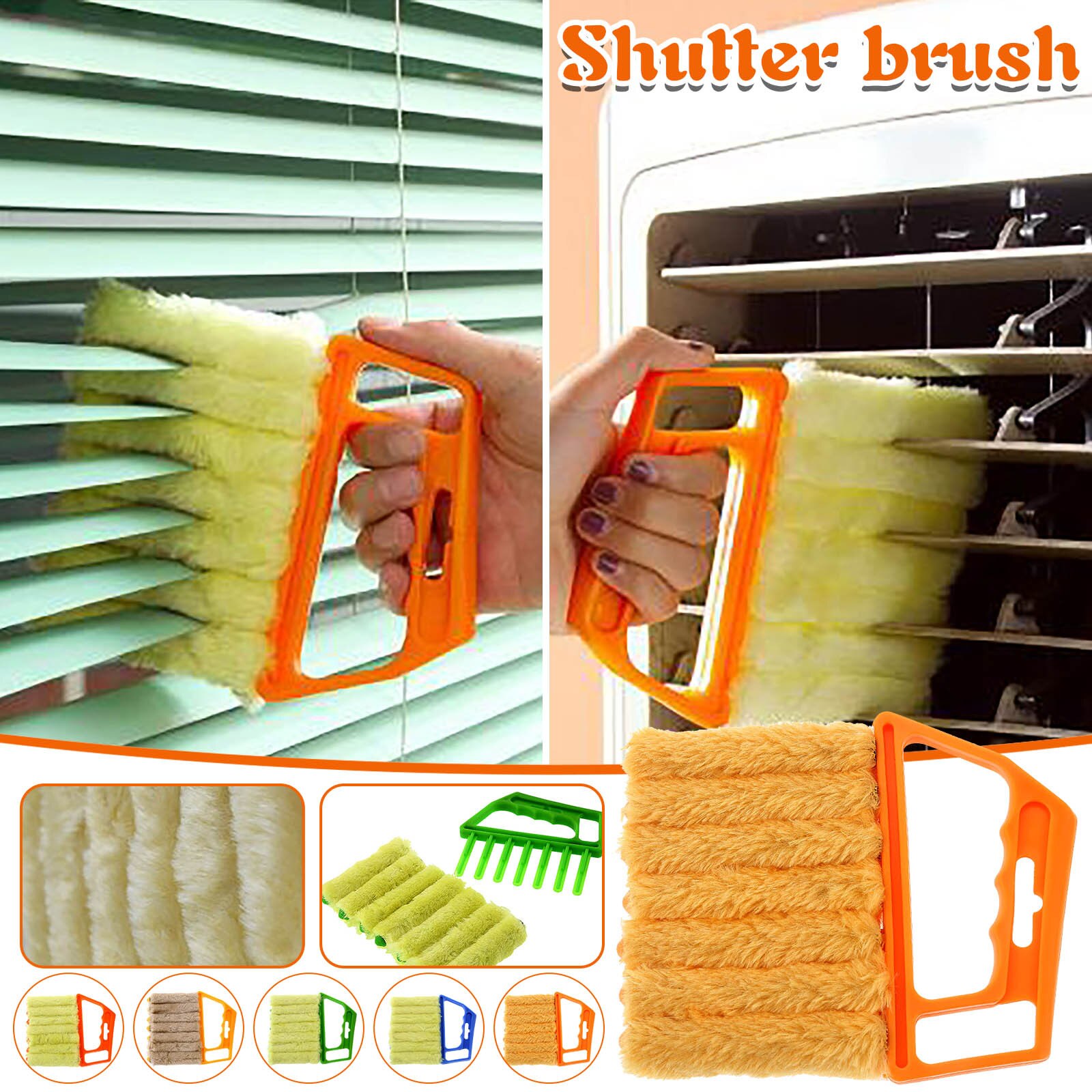 25# Useful Microfiber Window Cleaning Brush Air Conditioner Cleaning Brush Can Be Removed And Cleaned With Shutter Brush Tools