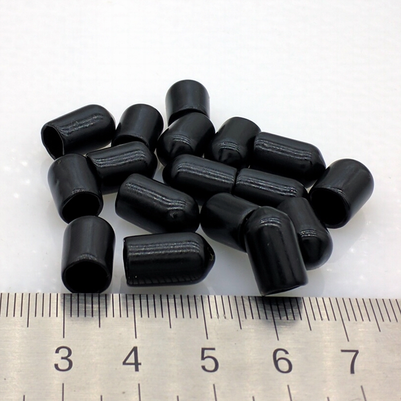 6mm black protective cover Rubber Covers Dust Cap for sma connector metal tubes 100pcs/lot