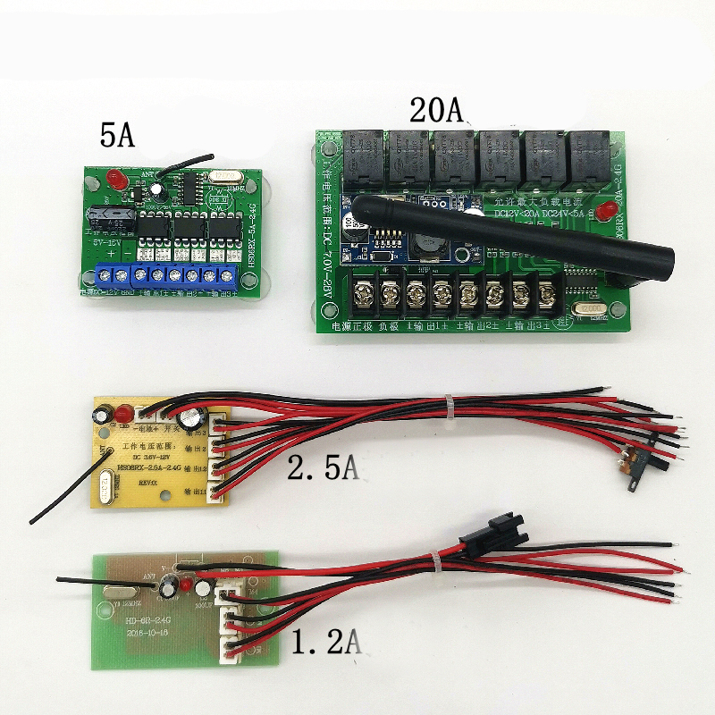 6CH 2,4G Fernbedienung 6V/12V 1,2 A/2,5 A/5A/20A Empfänger Radio System einstellen kabellos Entfernung steuern DIY Art Spielzeug Stiefel/Auto