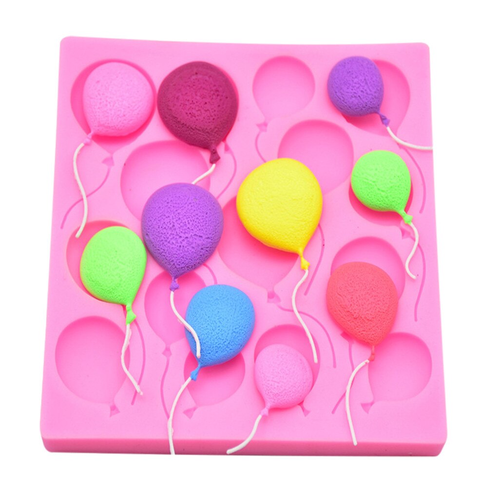 3D Ballon Patroon Siliconen Zeep Mal Voor Fondant cake Klei Cake Decorating Gereedschap Silicone Mould JU25