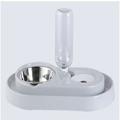 Kattenbak, hondenvoerbak, kattenbak, drinkfontein, voerbak, voerbak, voerbak, voerbak, automatische waterbak voor katten: Grijs