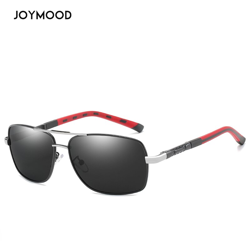 Joymood Zonnebril Mannen Gepolariseerde Aluminium Magnesium Zonnebril Voor Mannen Coating Driving Goggles: Black Silver Black