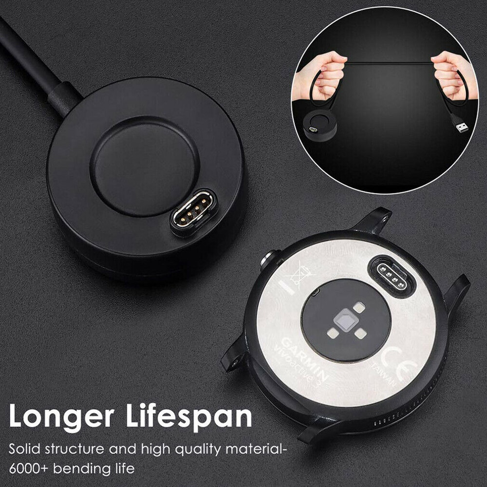 1M Charger For Garmin Fenix 5 5S Fenix 5X plus Forerunner 935 Vivoactive 3 Approach S60 X10 X40 Quatix 5 Smart Watch Accessories