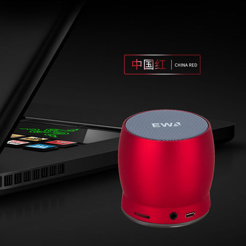 Ewa A150 Mini Portable Bluetooth Speaker Draadloze Soundbox Waterdichte Hifi Speaker Ondersteuning Sd-kaart Metalen Auto Computer Speakers: Red