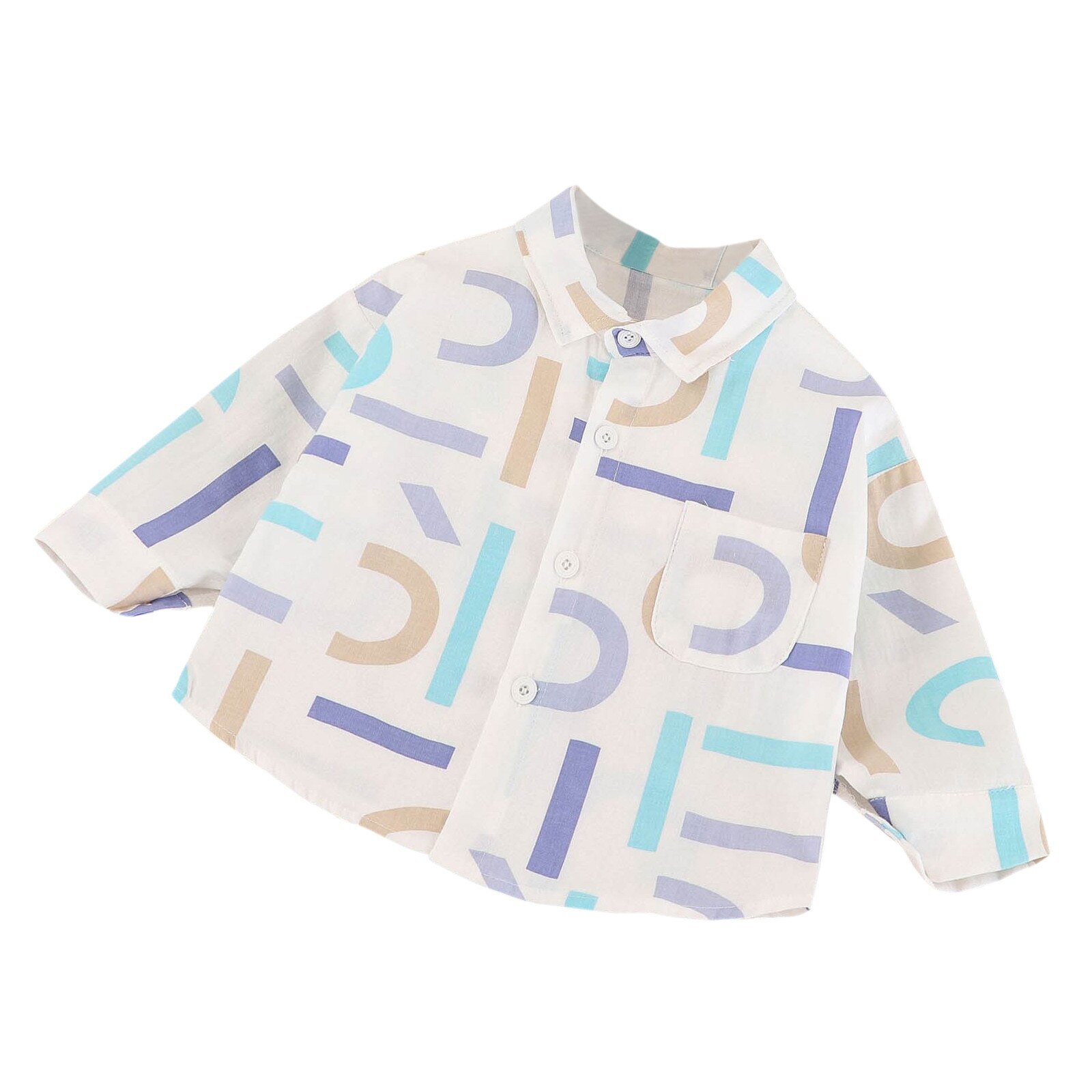 Peuter Baby Jongens Lange Mouwen Brief Print Tops Shirt Blouse Kleding Herfst Kids Jongens Casual Shirt Blouses Kind Outfits: Paars / 3Y