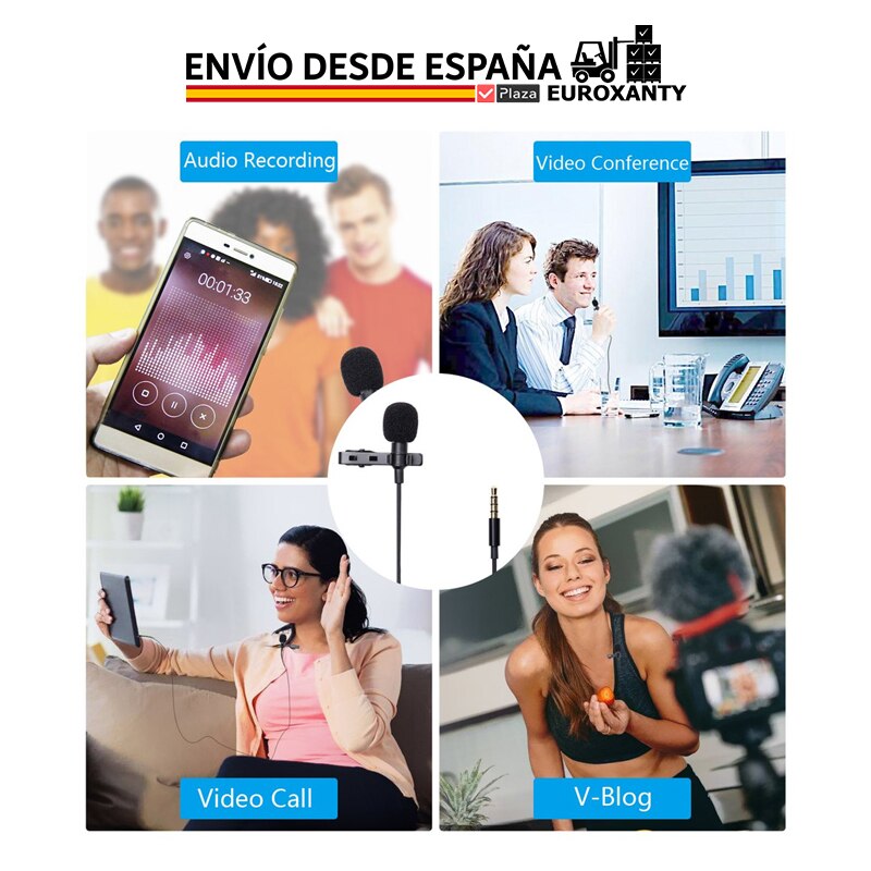 EUROXANTY®| Mini klappe mikrofon | PC mikrofon, Tik Tok, Handy, Mobiltelefon | Kondensator | Laptop | | Platz España