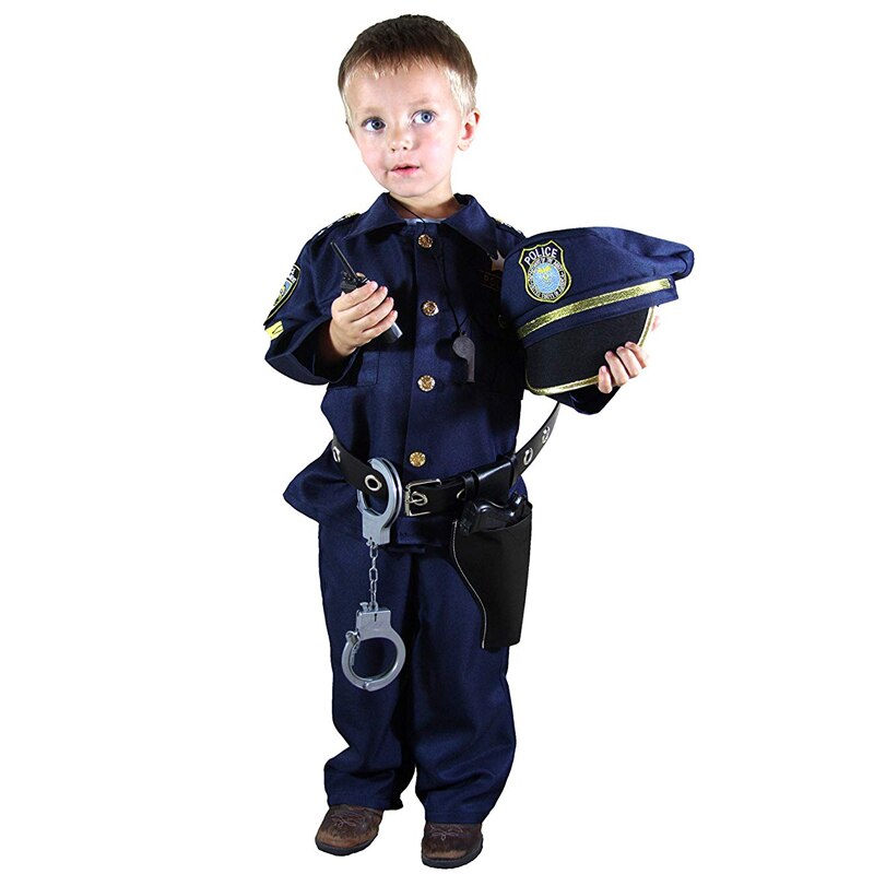 Deluxe politi og rollespil kit officer kostume materiale element type kilde tegn mærke køn komponenter model nummer