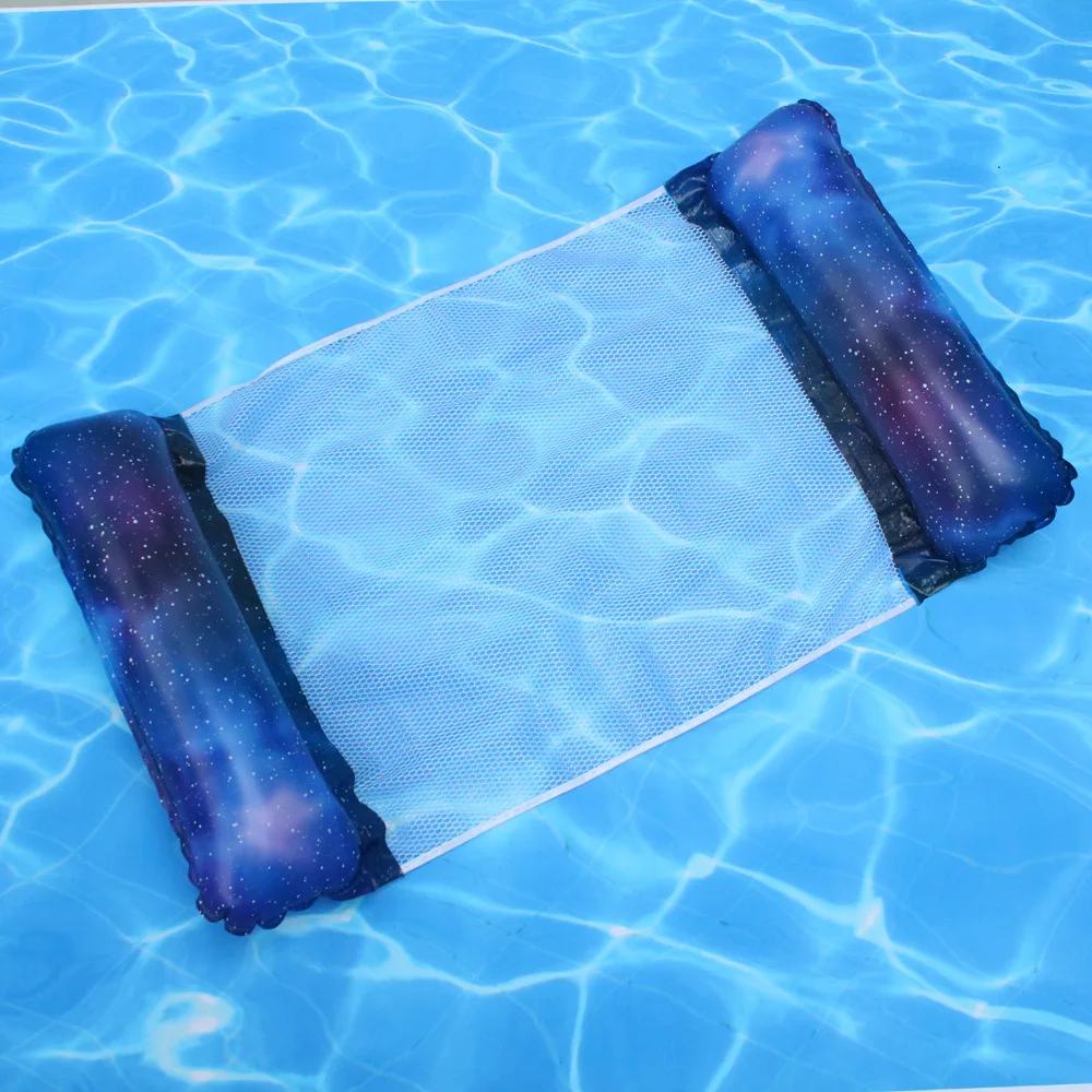 Faltbare Schwimm Wasser Hängematte Float Liege Aufblasbare Pool matte Schwimm Bett Stuhl Schwimmen luft matratze Pool zubehör: Dark Grau