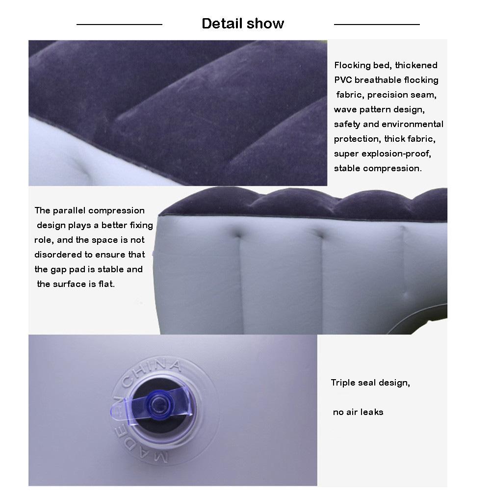 Cama inflable para coche, colchón de aire para asiento trasero de SUV, cojín de cama de aire para auto-conducción, cama de viaje, cojín de Camping al aire libre