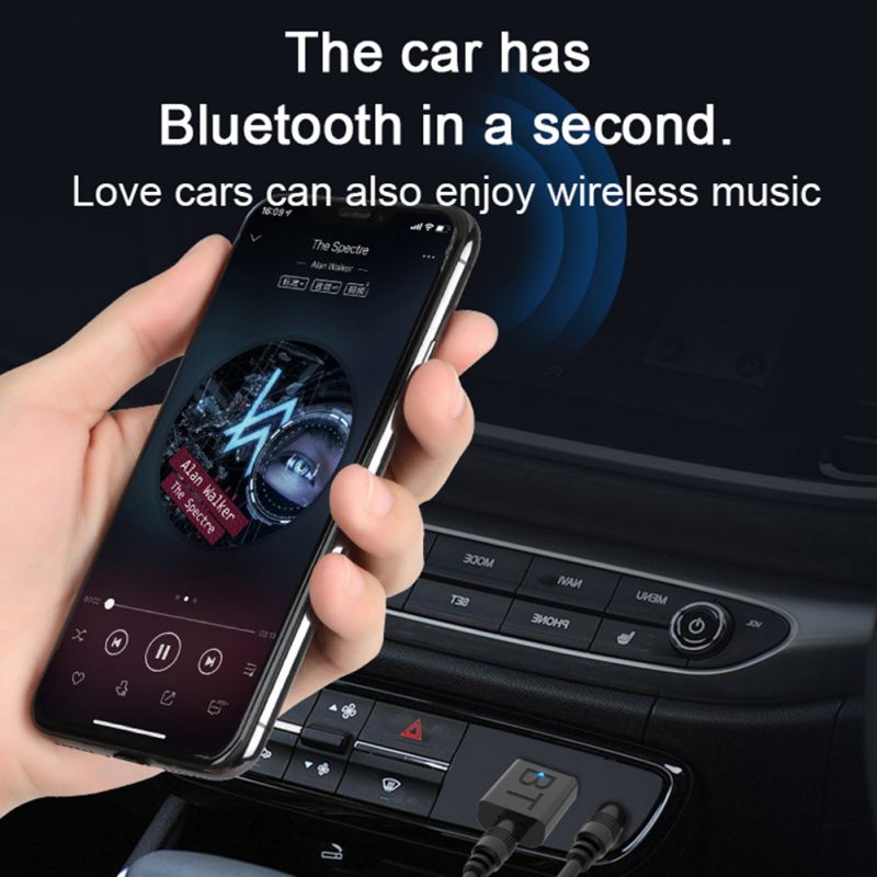 USB Bluetooth 5.0 Transmitter Receiver Wireless Audio Dongle AUX Port Adapter