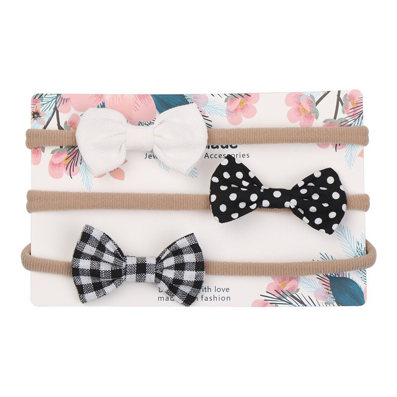 3 st/set söt baby flicka pannband färgglada nyfödd baby rosetter pannband elastiskt barn småbarn hårband bebis flicka håraccessoarer: 8