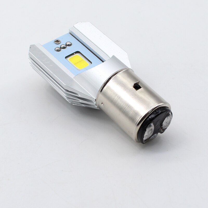 Super heldere  ba20d h4 led motorfiets koplamp blub 6500k ba20d hi/lo moto licht cob scooter accessoire  h4 motorfiets koplamp