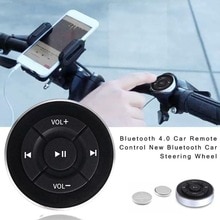 Draadloze Bluetooth Afstandsbediening Music Foto Auto Stuurwiel Stuur Smart Media Knop Voor Telefoon Met Beugel