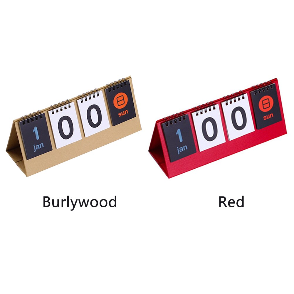 Perpetual Flip Countdown DIY Stationery Desk Calendar Home Office Standing Vintage Daily Schedule Double Sided School