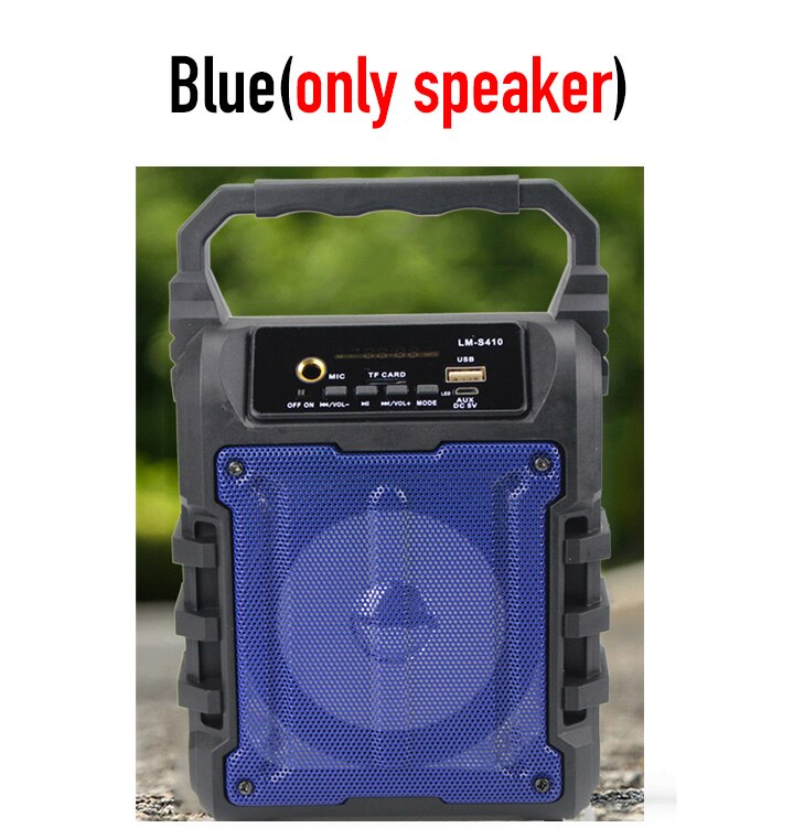 Haloooo Bluetooth Speaker Draadloze Draagbare Boom Box Ondersteuning Mic Input Outdoor Kolom Home Theater Muziek Center Systeem 1200 Mah: only blue speaker