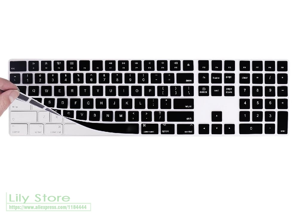 Magic Keyboard met Numeriek toetsen Siliconen Toetsenbord Cover Skin Voor Apple Magic Toetsenbord met Nummer Zone A1843