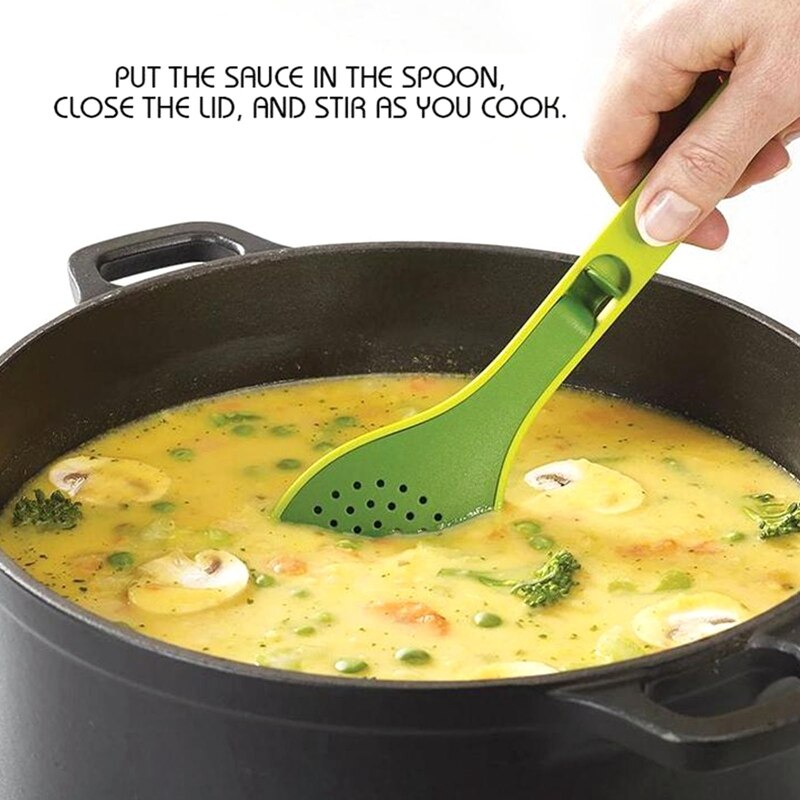 Escurridor de cuchara , cucharas de sopa de mango largo, vajilla de plástico para cocinar, cucharón de la vajilla, 1 Uds.