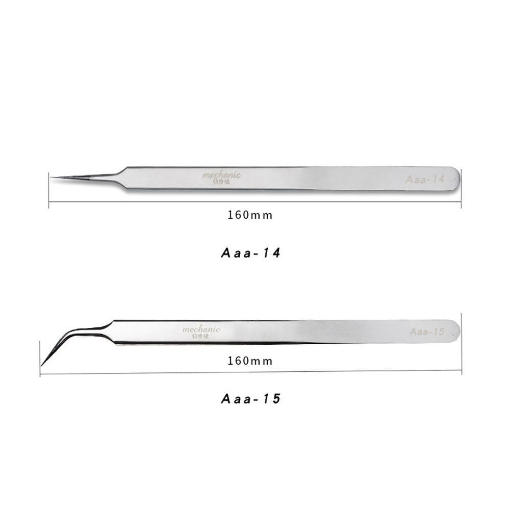 Pinzas puntiagudas para codo, Aaa-14 mecánico, alargar, espesar, pinza de precisión de acero inoxidable, pinza de sujeción de posicionamiento, herramienta de Repar