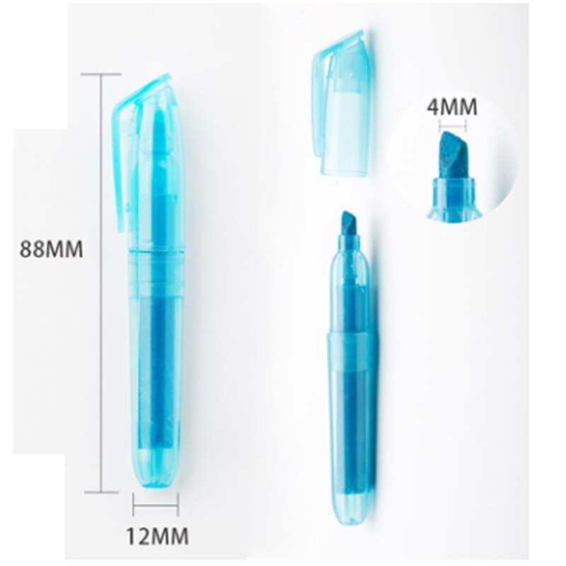 Bolígrafo resaltador de 6 colores, papelería, rotulador fluorescente, pintura, dibujo, marcador, suministros escolares de oficina