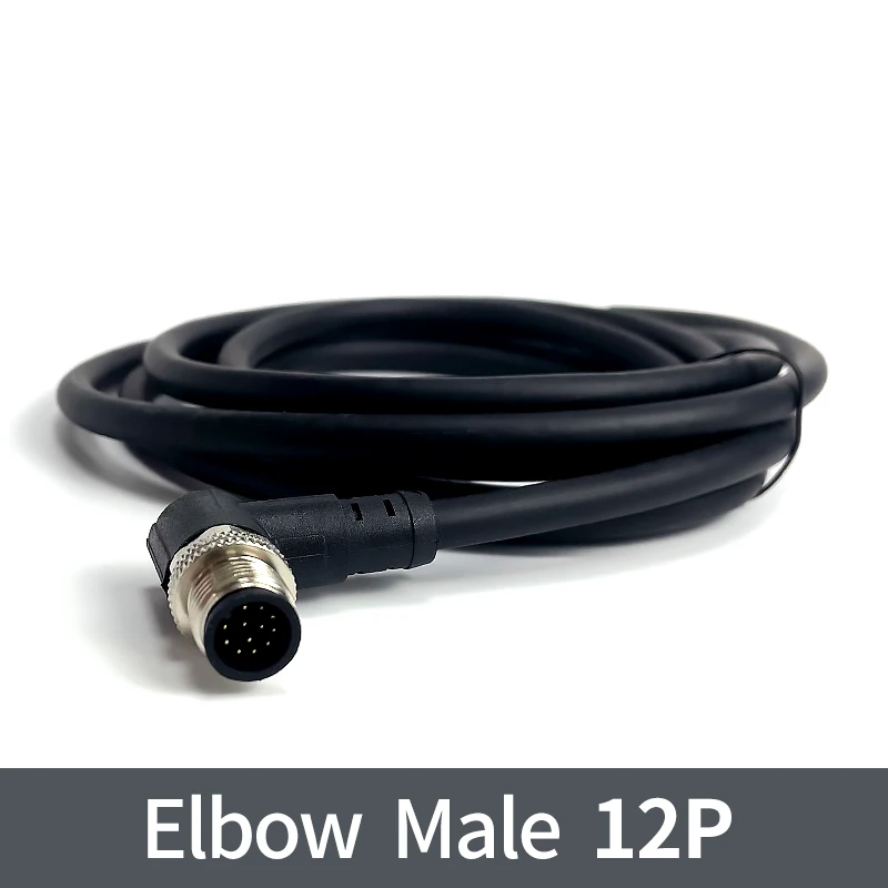 2 Meter M12-Sensor-Stecker, wasserdichter Kabelstecker, männlich und weiblich, 4, 5, 8, 12-polig, PVC, integrierte Spritzguss-M12-Stecker: Lila / Unter 5 Stücke