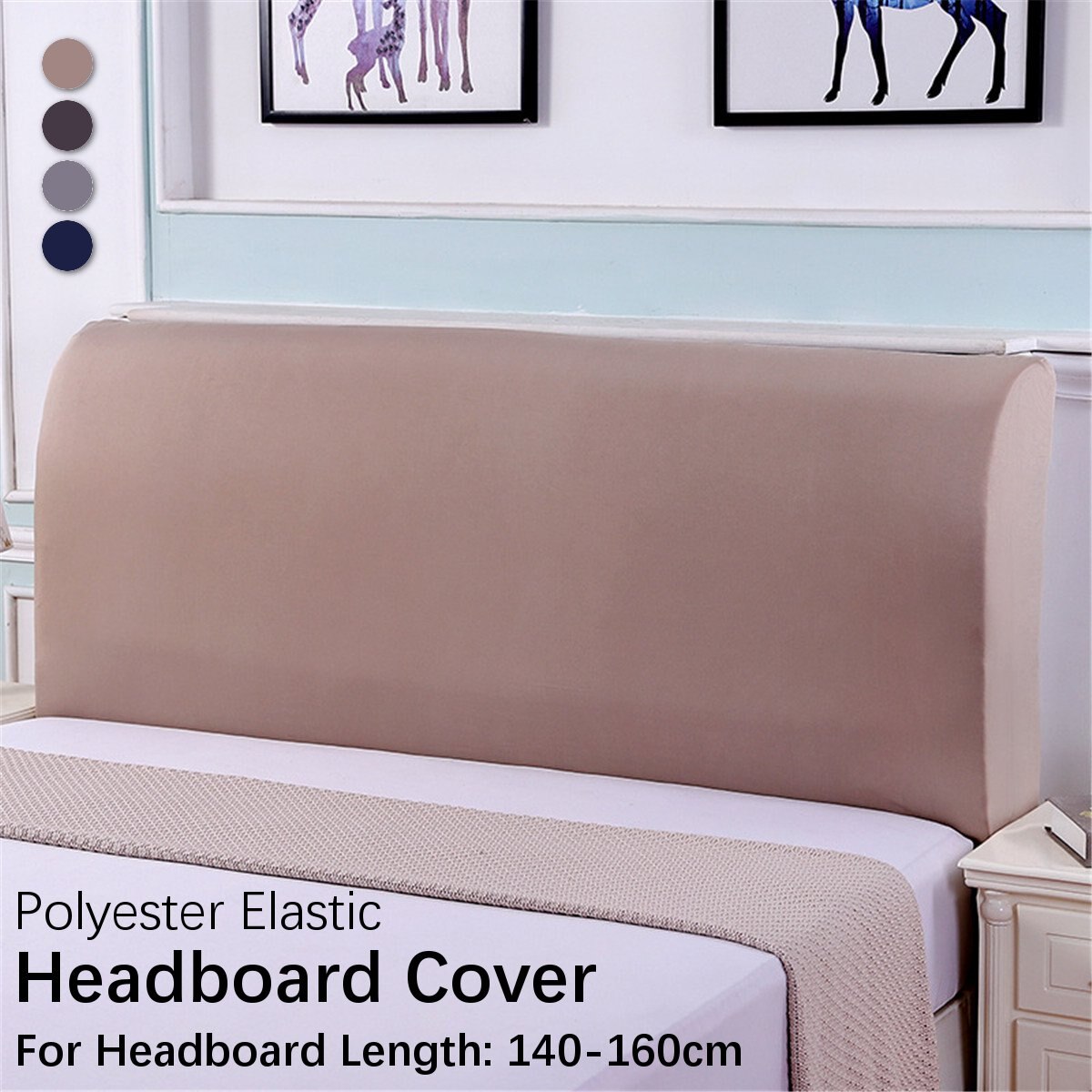 150 Cm Polyester Elastische Bed Hoofdeinde Cover Volledige Stofdicht Protector Hoes Hoofd Back All-Inclusive Beschermende Stofkap