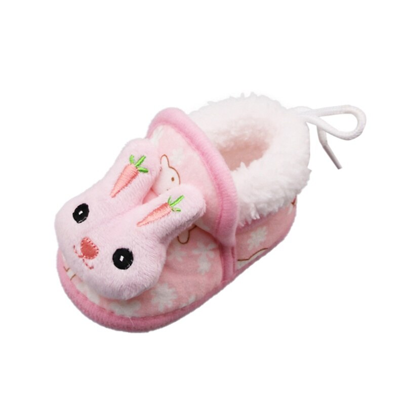 Winter Warm Baby Cartoon Rabbit Slipper Infant Warm Fleece Cotton Baby Shoes For Boys Girls: P1 / 13-18 Months