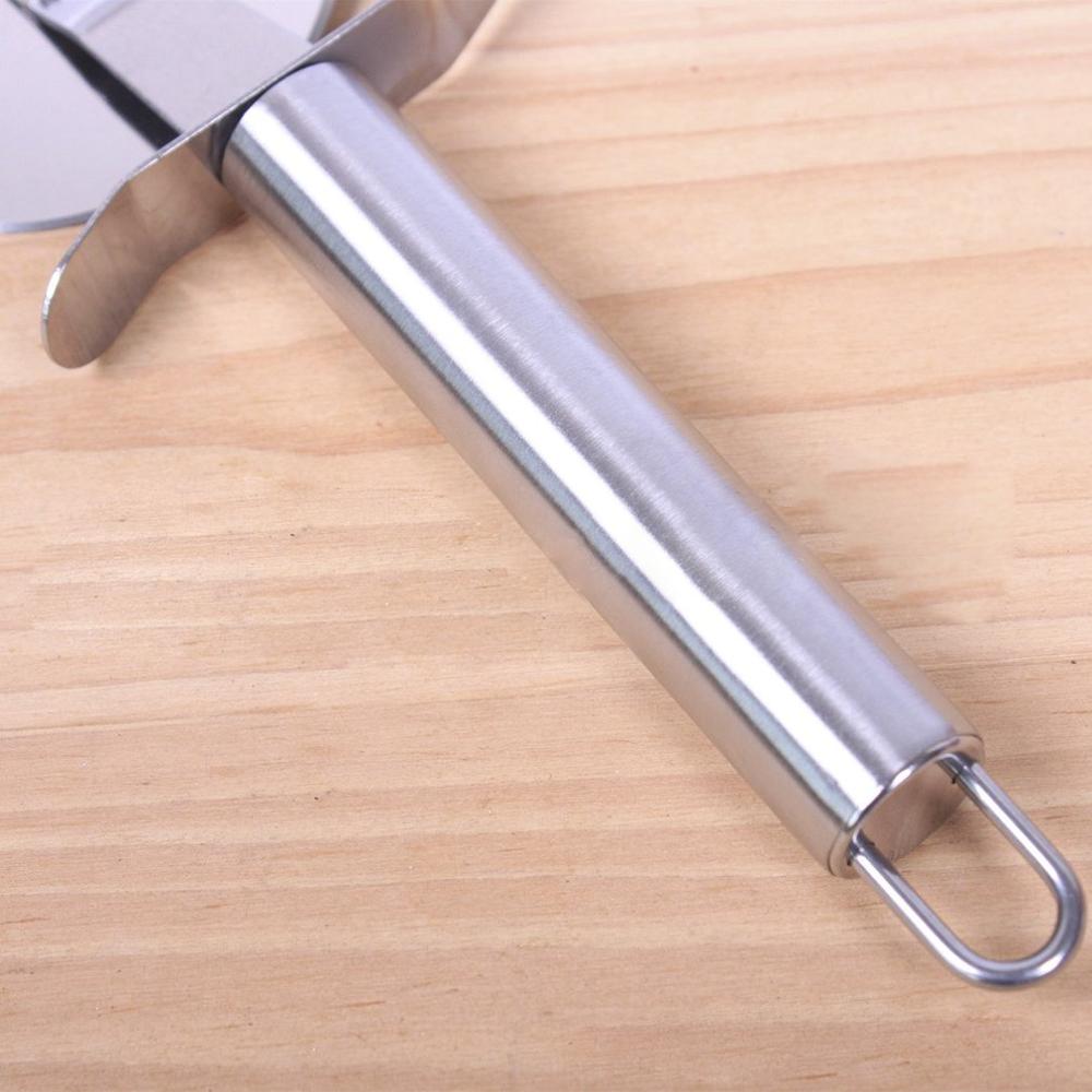 Cuchillo redondo para Pizza de tamaño pequeño, cuchillo para repostería de acero inoxidable, utensilios de cocina para hornear, cuchillo para rueda de pastel