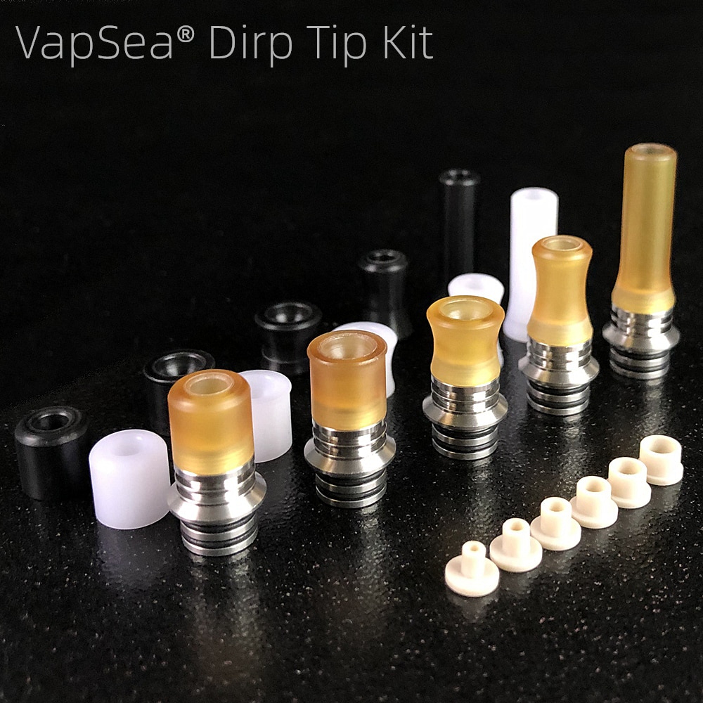 hoch Ende Bausatz 510 und 810 kompatibel Lange MTL tropfspitze Ultem POM Gelb Schwarz Weiß Vape Driptip Für Vape ecig Accoessories