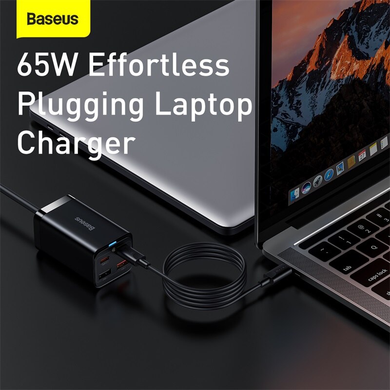 Baseus Pd 65W Gan Charger Usb Type C Snel Opladen Station Quick Charge 4.0 Desktop Charger Adapter Voor Iphone macbook Samsung