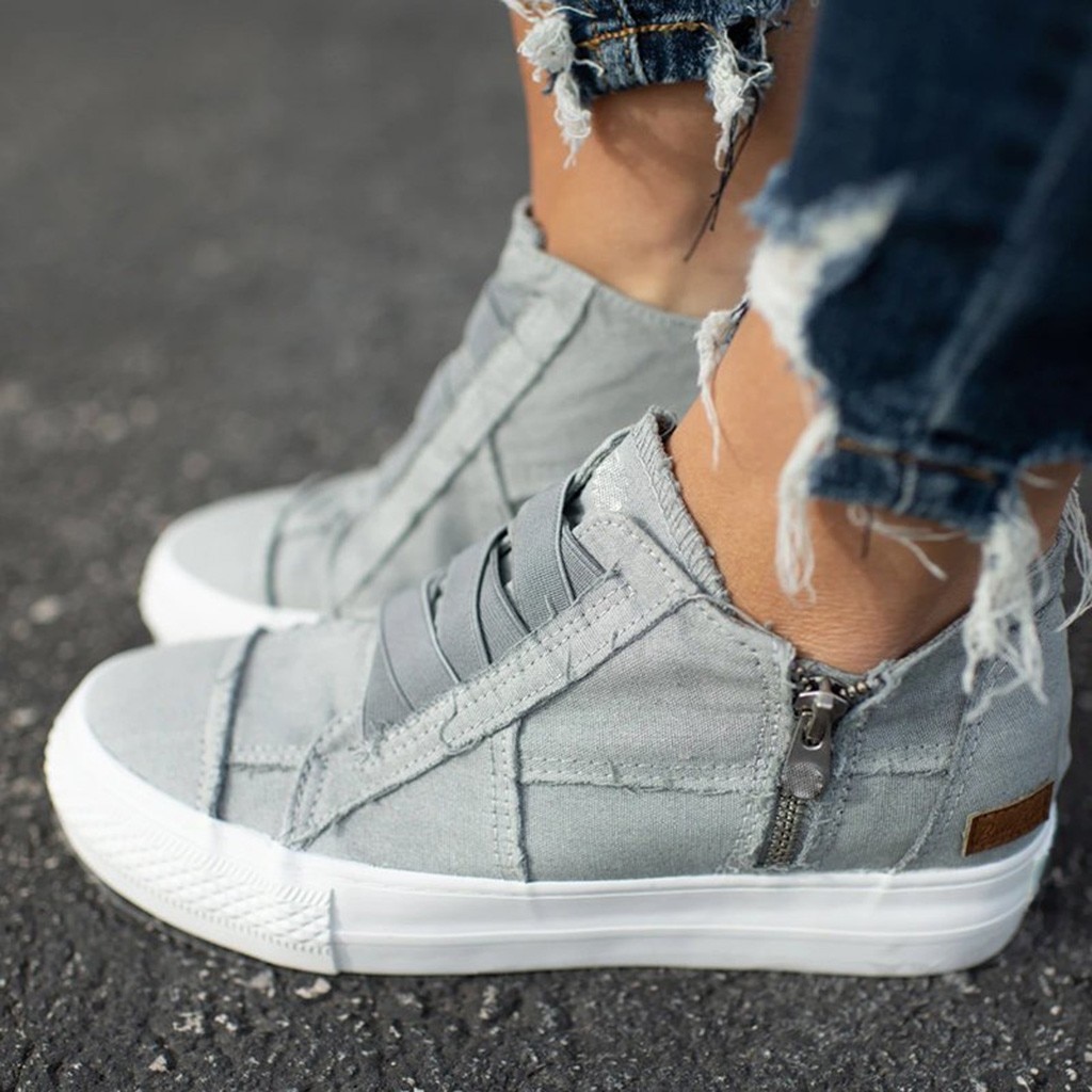 Mais confortável sapatos de caminhada para mulher zip sapatos casuais para mulher tênis de esportes plana zapatos para correr de mujer # z