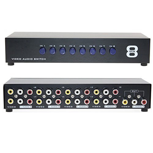 GREATLINK AV Switch Box 4 in 1 out AV Audio Video Signaal Composiet voor HDTV LCD DVD 3 RCA Switcher 8 1 Selector niet Splitter