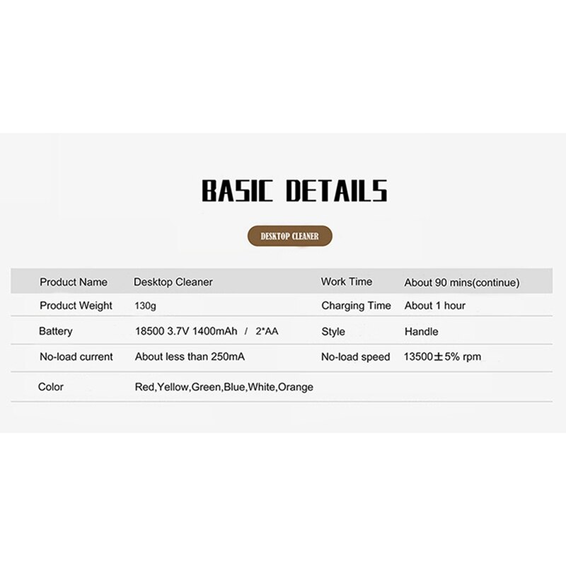 1 Set Desktop Vacuum Cleaner Desktop Cleaning Robot & 1 Pcs Vacuum Cleaner Mini Cleaning Robot