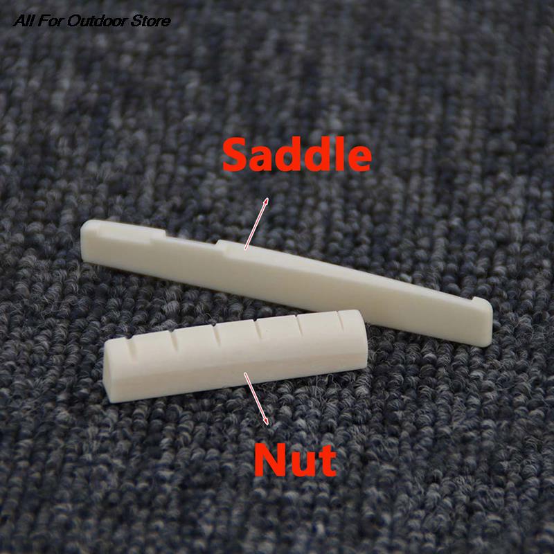 String Gitaar Bone Gitaar Bridge Pins Zadel Nut Ivoor Akoestische Gitaar Bridge Pin Vee Lp Staartstuk Tremolo