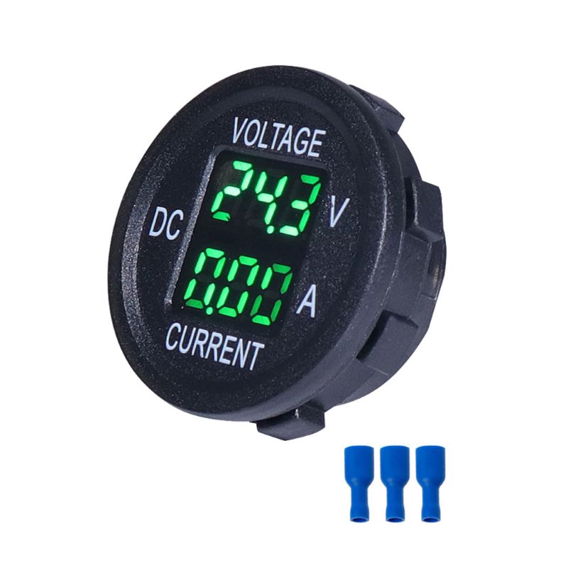 Universele Universele Dc 9V Naar 48V 10A Digitale Voltmeter Amperemeter Voltage Meter Meting Led Display Voor 12V 24V 36V Auto: green