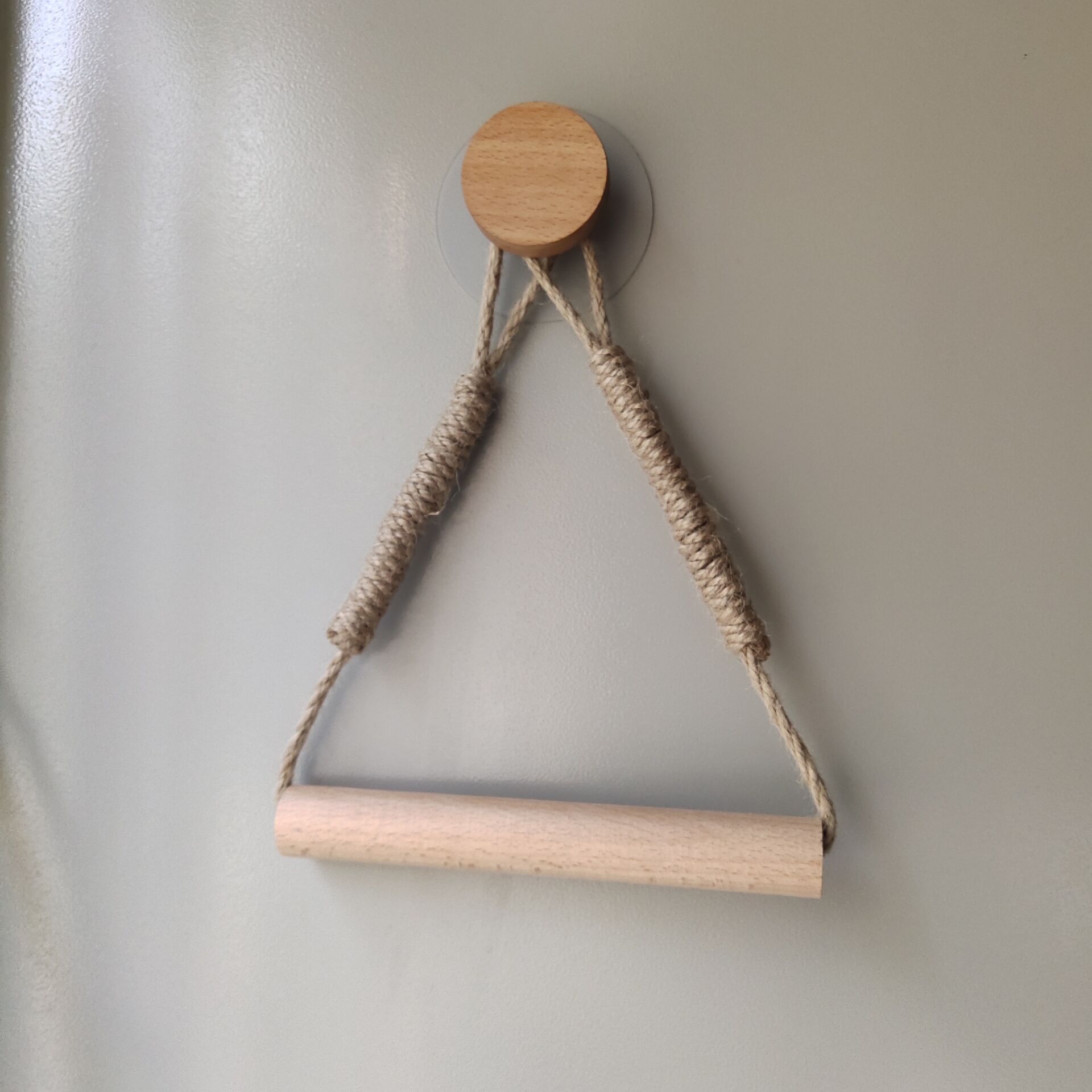 Toallero de papel sin clavos, gancho para toallas de baño, soporte para papel higiénico, Color Beige de cáñamo