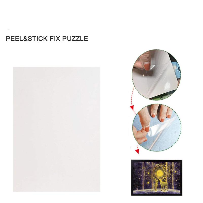 20PCS/10PCS Puzzle Jigsaw Protective Film Large Puzzle Glue Sheets Transparent Adhesive Puzzle Film For Home Store (White)