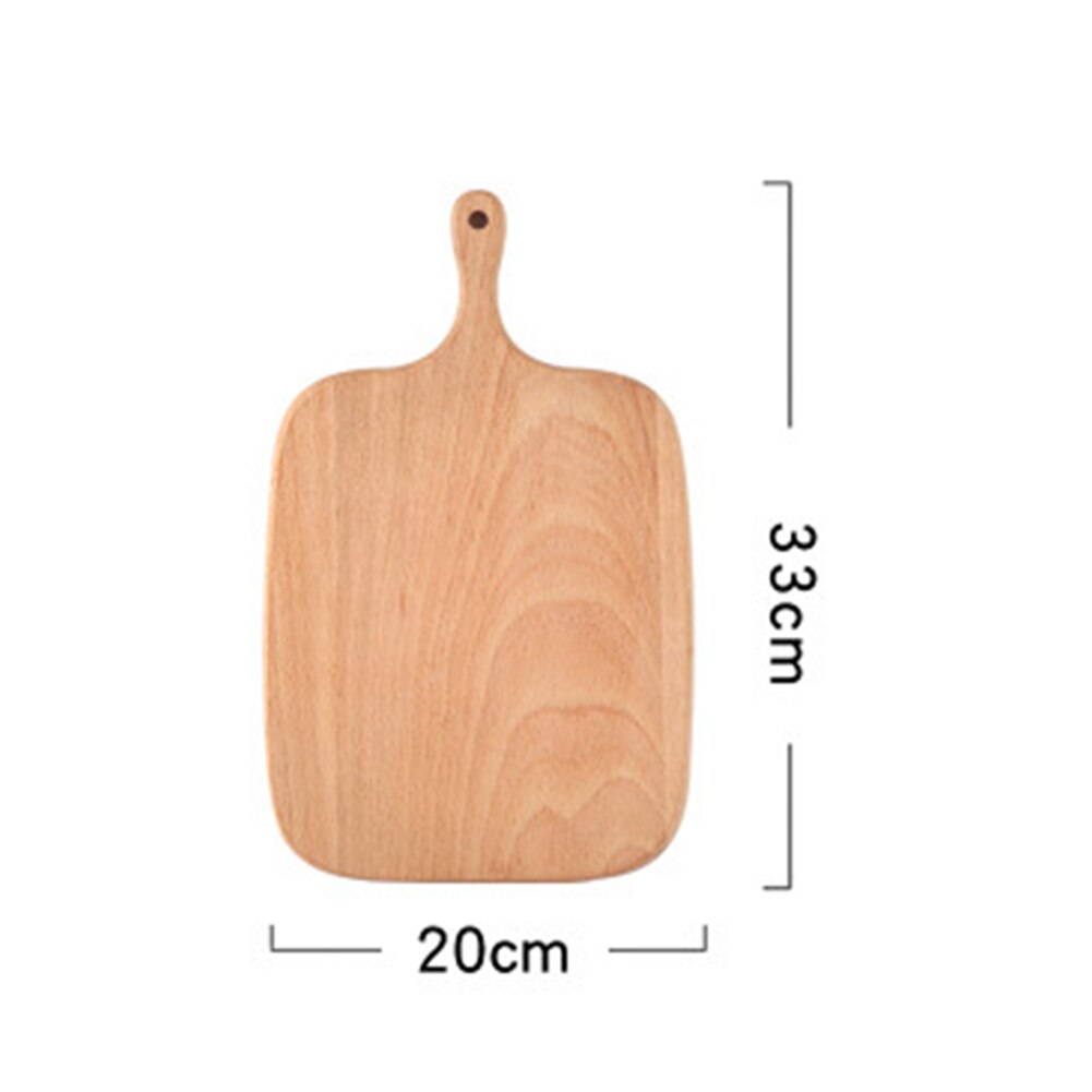 Kitchen Chopping Board Wood Food Plate Pizza Bread Fruit Hanging Cutting Plate Board Non-slip Kitchen Board: A2 33x20x1.5cm