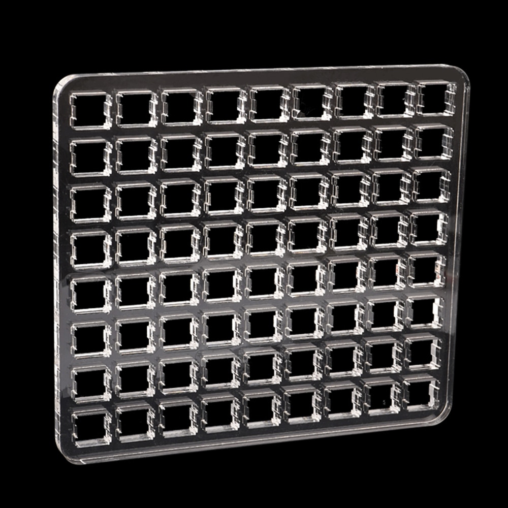 Transparent Switch Tester Base Acrylic Plate For Cherry Mx Switch Blue Red Black Brown Silver Pink Switch Storage Display Board: 8x9 board