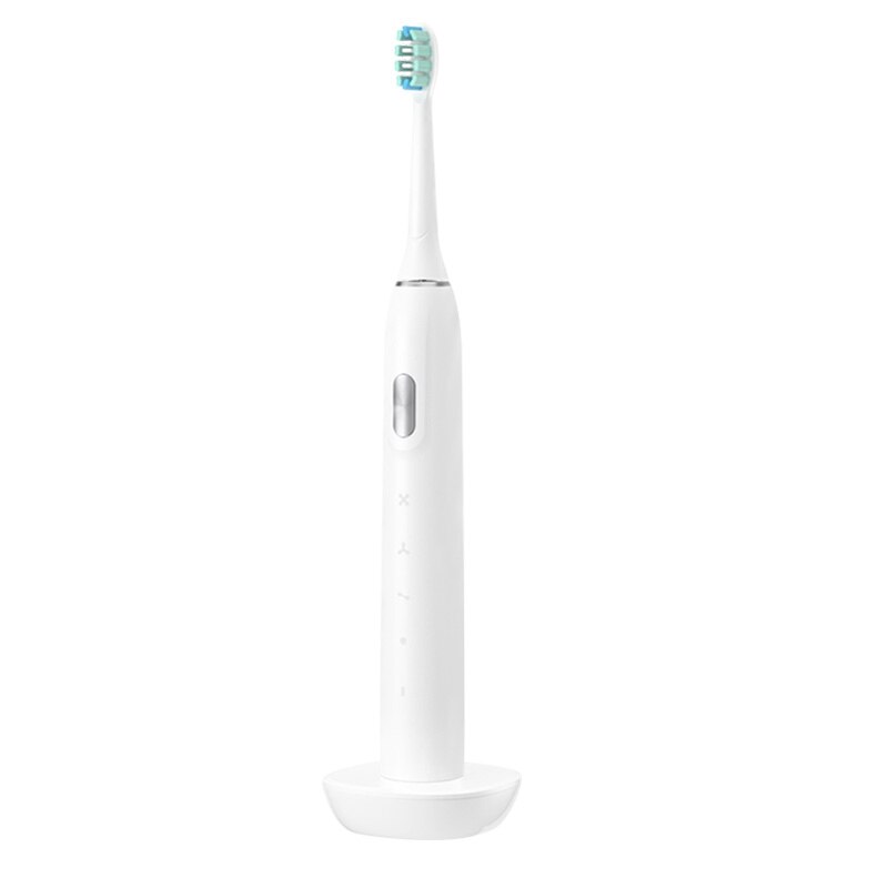 Cepillo de dientes eléctrico para adulto, cepillo de dientes eléctrico sónico con batería de 2000mAh para 90 días, carga USB, resistente al agua, 45000 veces/min: Single White