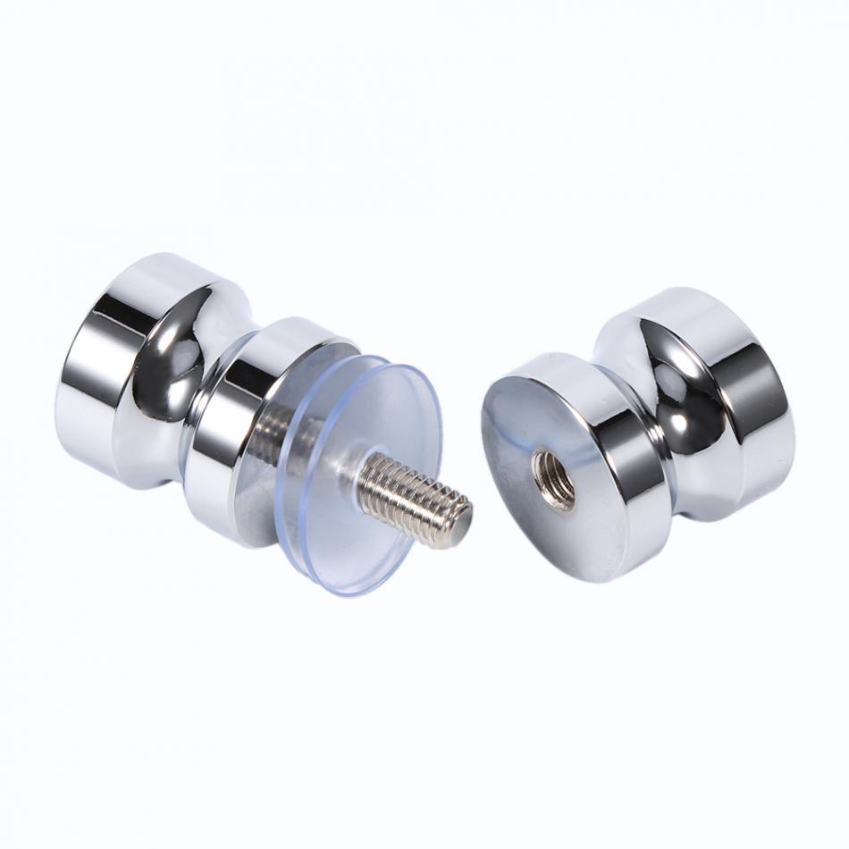 Aluminum Alloy 1.1" Dia Single Glass Door Knob Bathroom Shower Cabinet Handle w/ Screw Bathroom Door Handles For Interior Doors