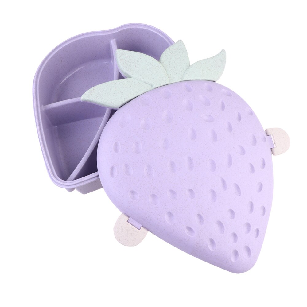 Tarwe Stro Fruit Verdeeld Plaat Aardbei Gedroogd Fruit Snack Tray Noten Snoep Opbergdoos Met Deksel)