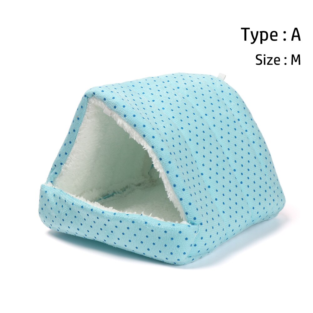 Soft Hamster House Guinea Pig Warm Mat Nest Small Animal Sleeping Bed Winter Comfortable Plush Hamster House Cave Pets Supplies