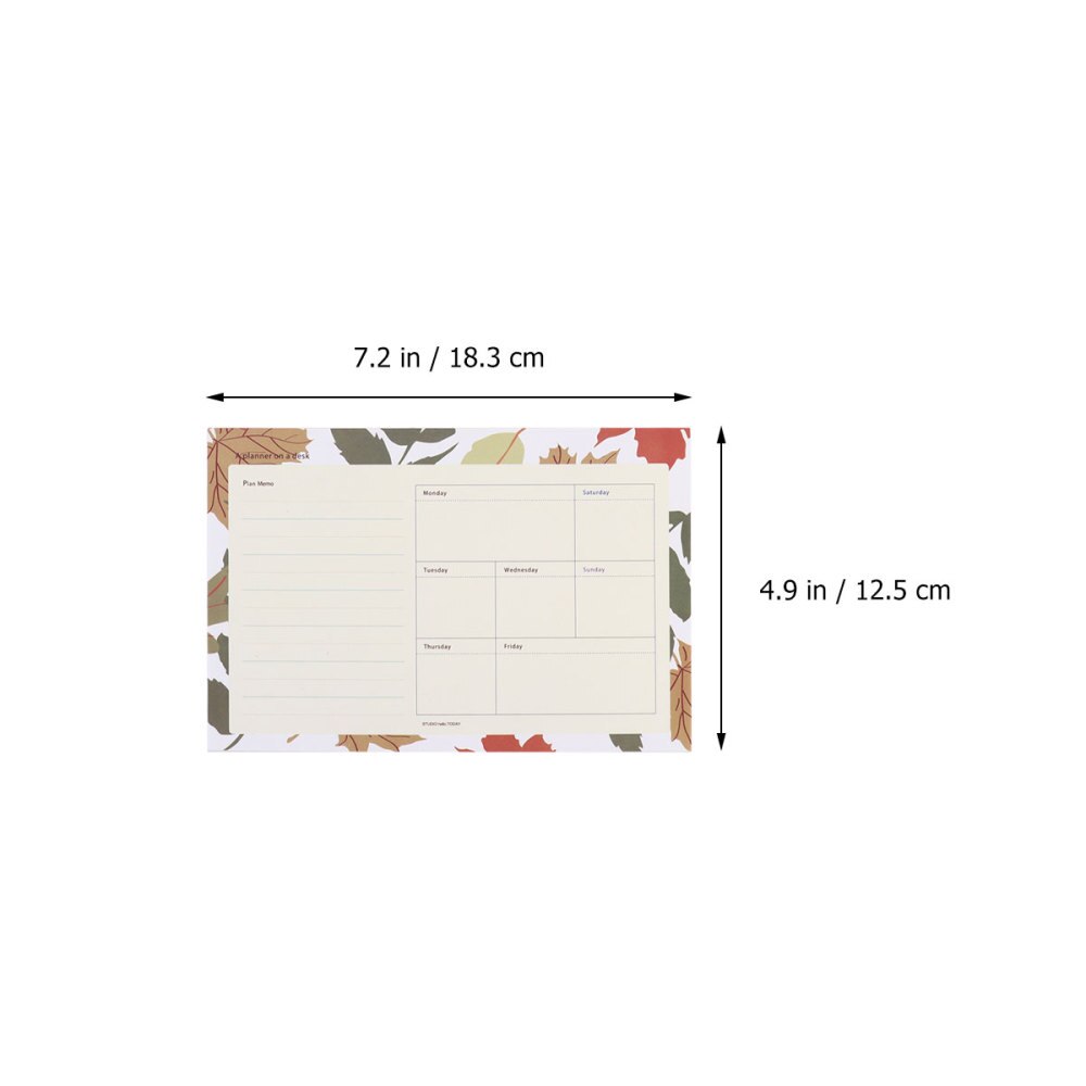 2Pcs Protable Notebook Planner Agenda Schedule Notebooks Diary Year Calendar for Home Office School