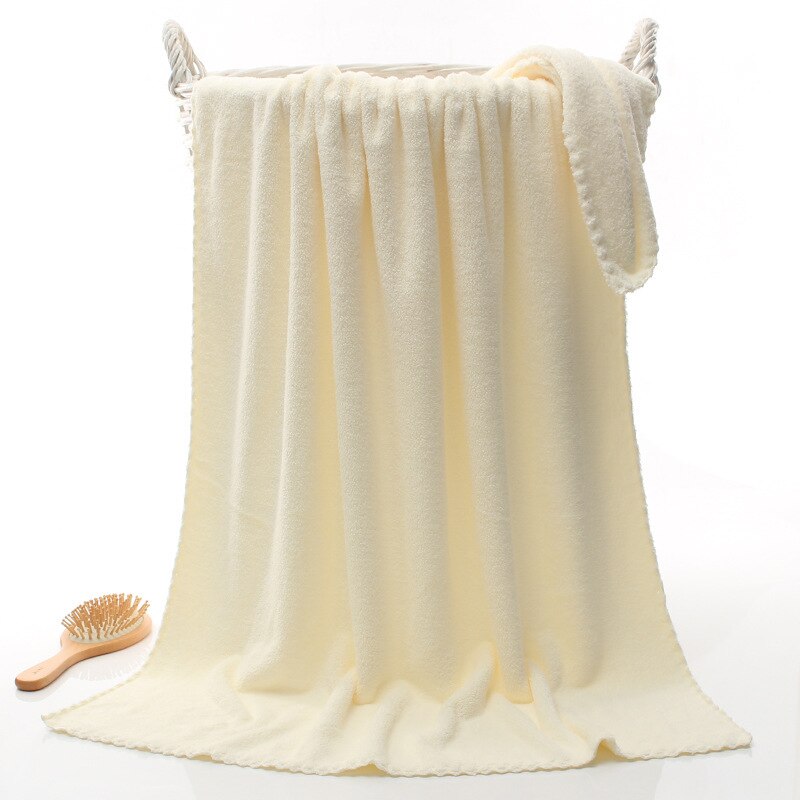 Pet Towel - 70x140cm - Quick Dry Coral Fleece - Absorbent Microfiber Bath Towel for Dogs: White