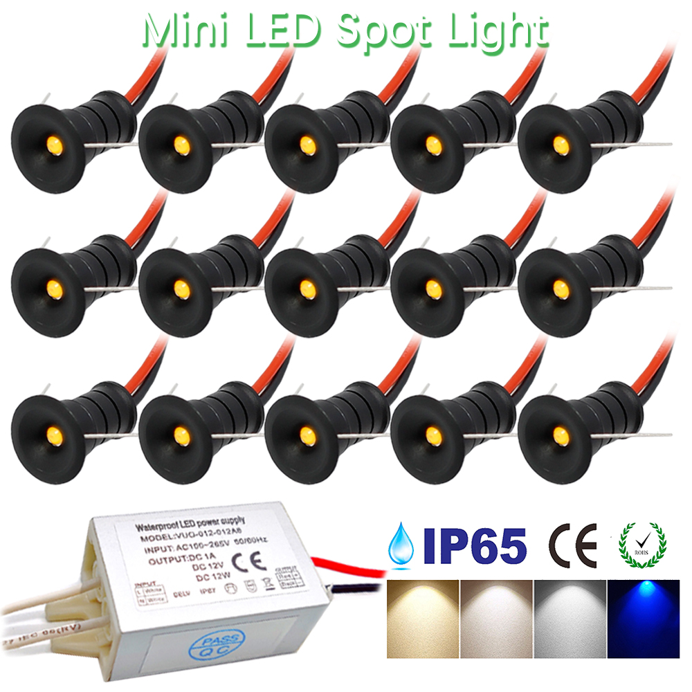 Mini Spot Led 12V 0.5W encastré projecteur intérieur IP65 10mm découpe plafond Downlight pour maison chambre escalier armoire Spot lampe