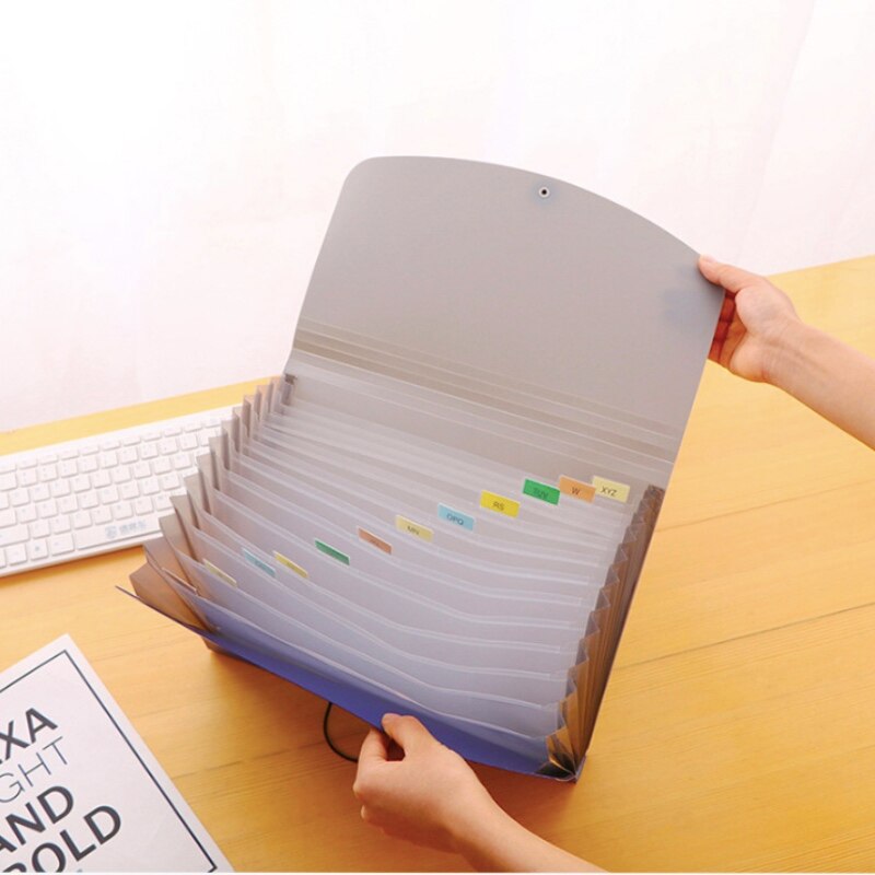 Simple Multi-layer A4 File Tray Magazine Folder Buckle Text bag note student papers Bag multi-layer File Box Office School