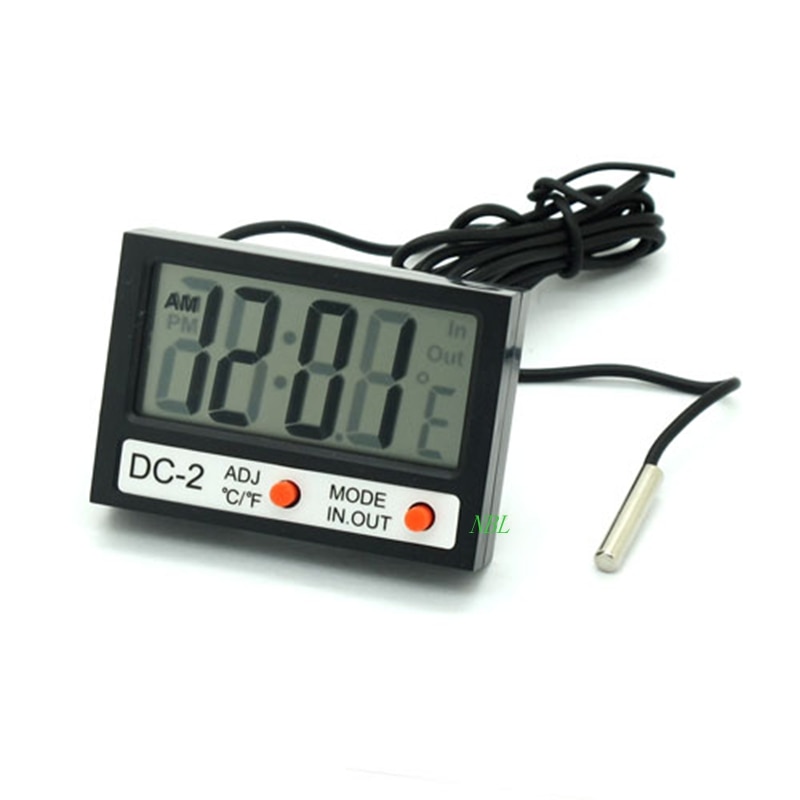 Mini -50~+70C Indoor /Outdoor Digital Thermometer Temperature Meter For Refrigerator Car, Home, Office With 1M Probe