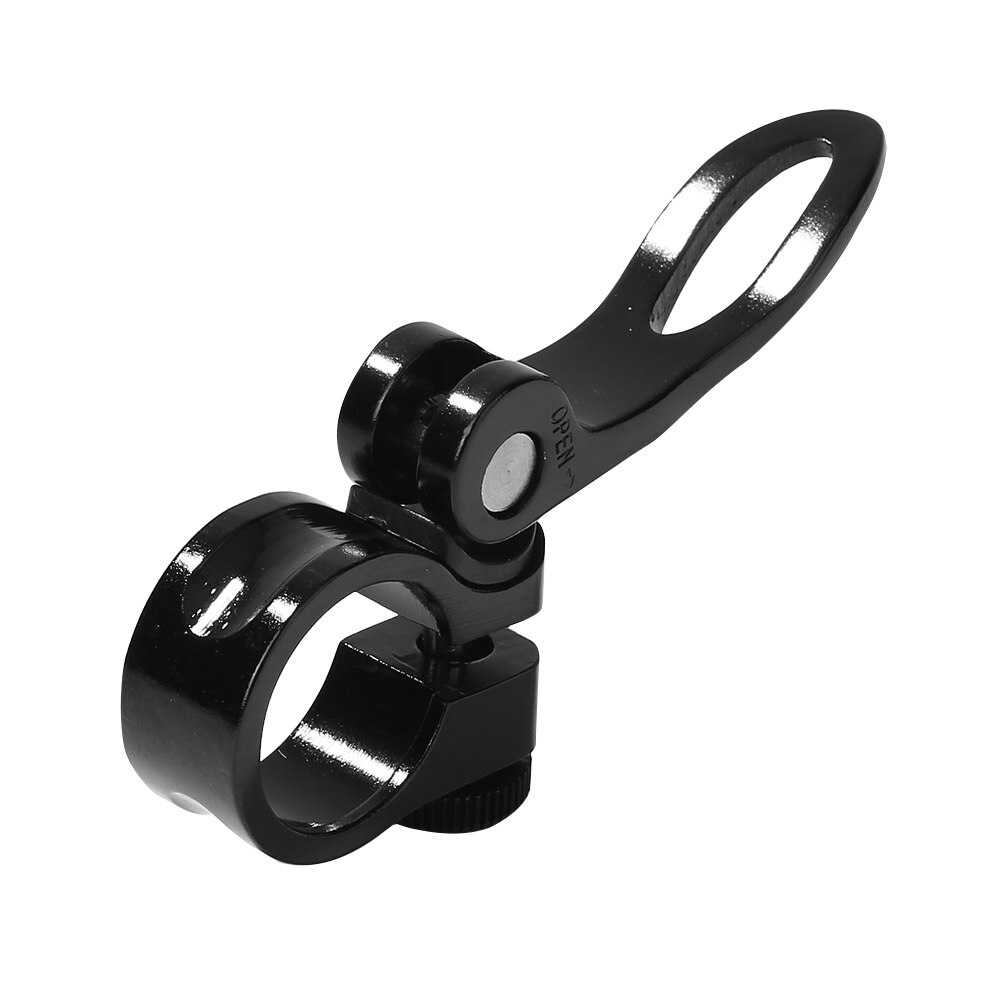 Wear-resistant Bicycle Seatposts Clamps Quick Release Mountain Bike Seatpost Clamp Aluminum Bicycle Seat Post Clamp: Black-25.4mm
